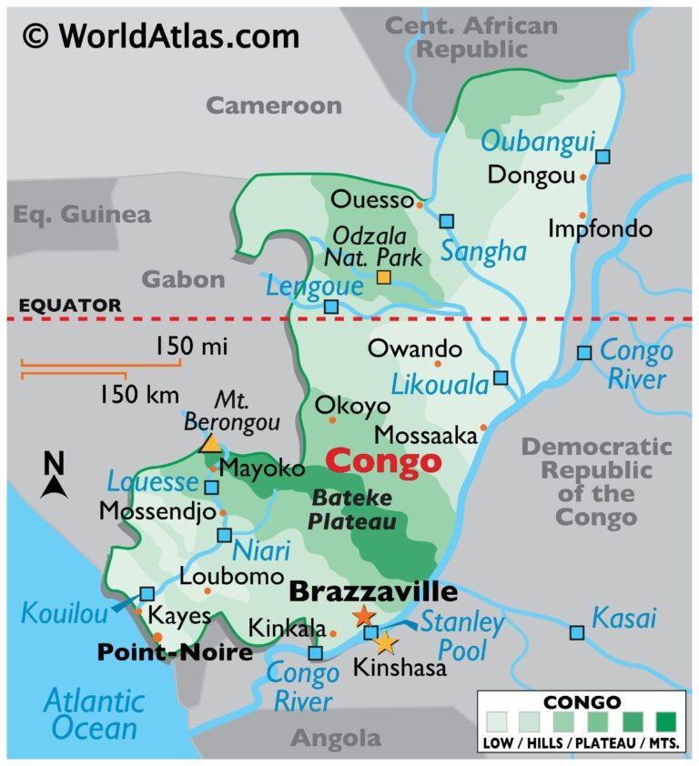 Map of the Republic of Congo
