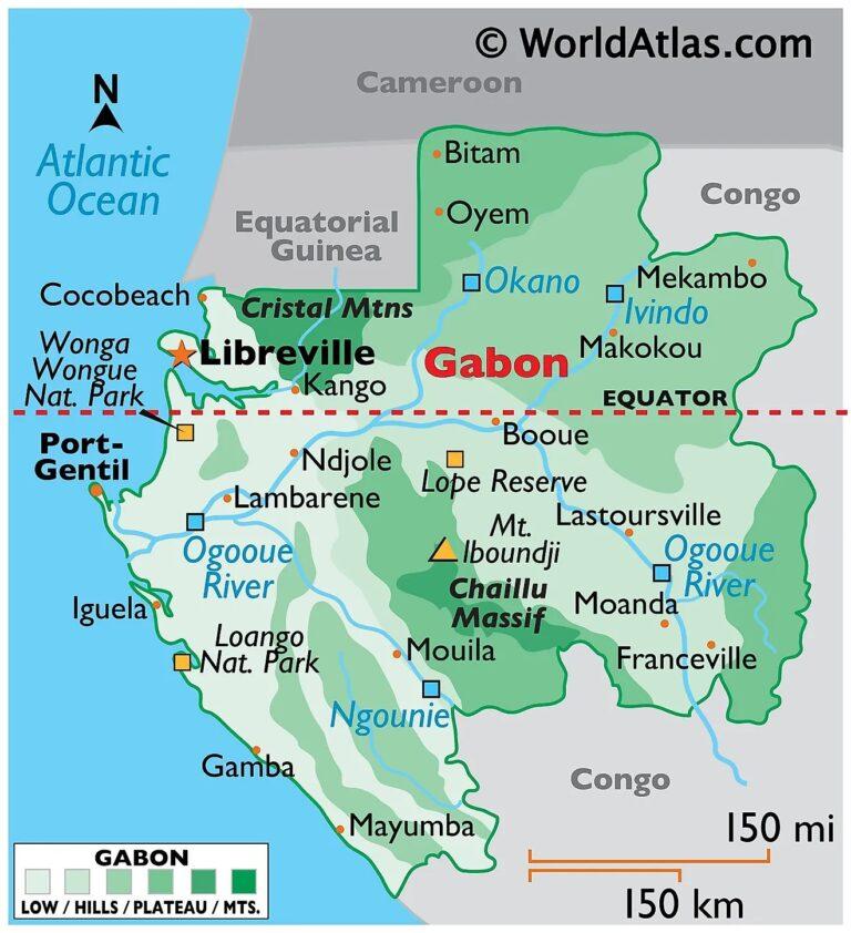 Map of Gabon
