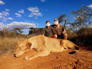 lion hunting in africa