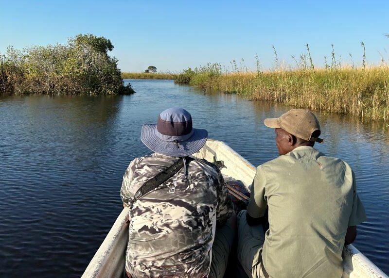 Rivers and waterways on a hippo hunting safari in Namibia